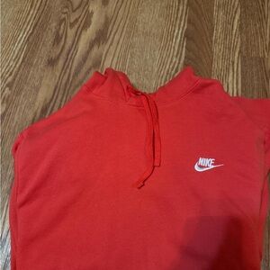 Nike Red Hoodie with White Logo